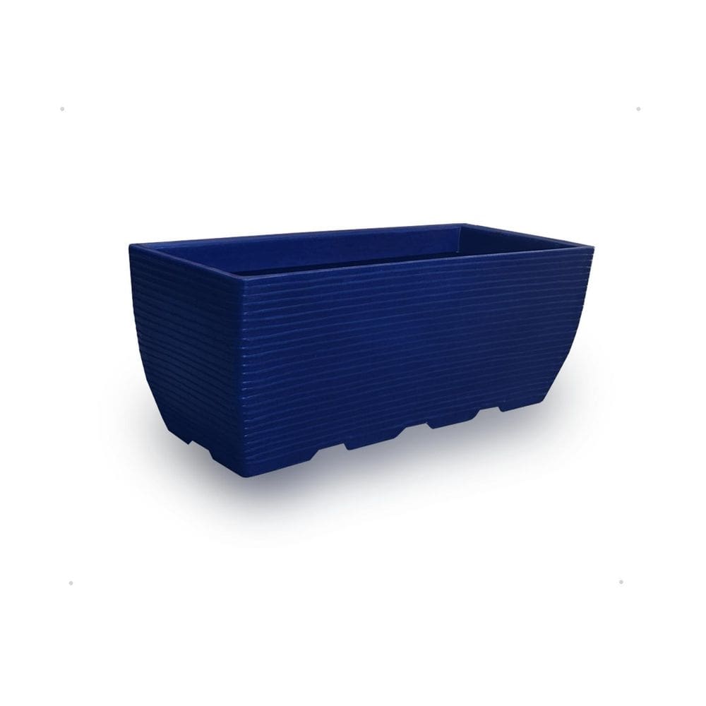 Vaso De Planta Jardineira Decorativa Polietileno 60X25 Azul