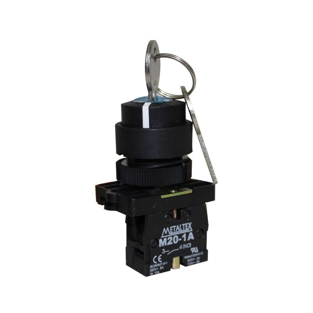 Chave Seletora com Chave - IP40 - Preto