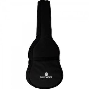 Capa Violão Folk Nylon Luxo Preto Harmonics