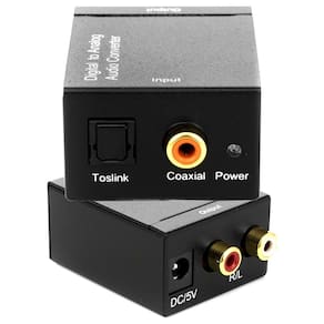 Conversor Áudio Óptico Coaxial Analógico Rca+Saída Rl -