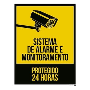 Kit 5 Placas Sistema Alarme Monitoramento Protegido 24 Horas