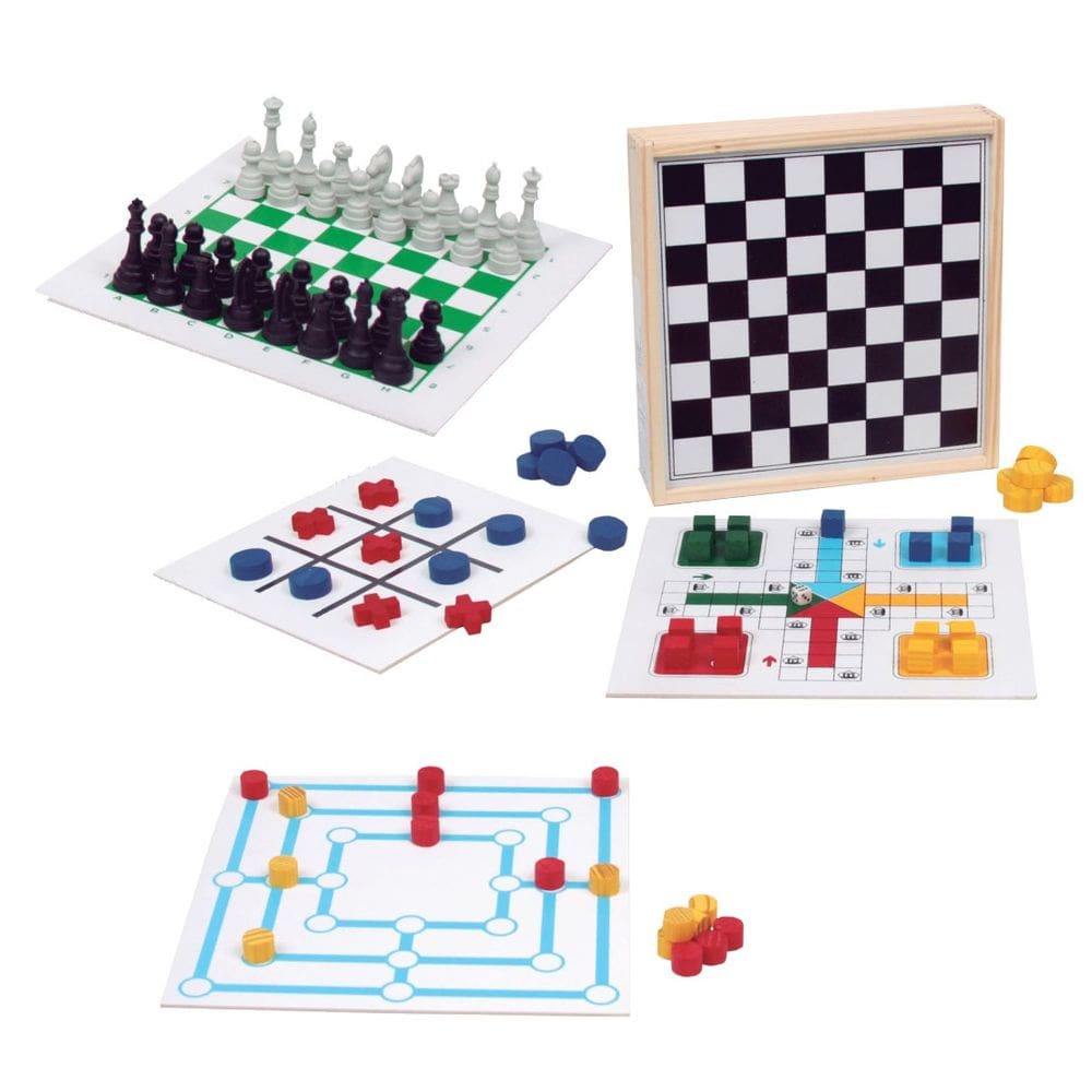 Conjunto Jogos Educativos 5x1 - MDF - Cores
