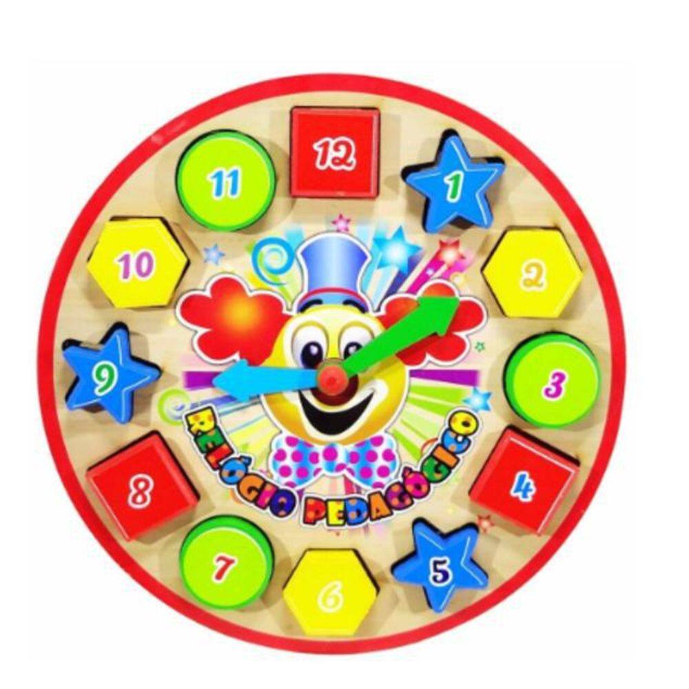 Relógio Pedagógico Colorido Aprendizado Infantil Divertido
