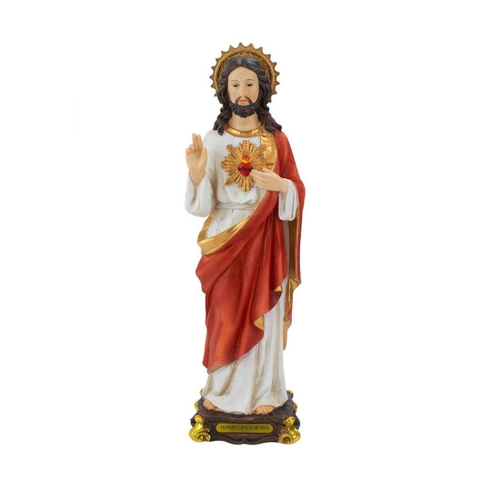 Sagrado Coração De Jesus Enfeite De Resina 41 Cm