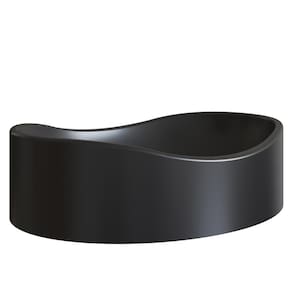 Cuba de Sobrepor Oval para Banheiro Berlin Preto 43x34x12,5c