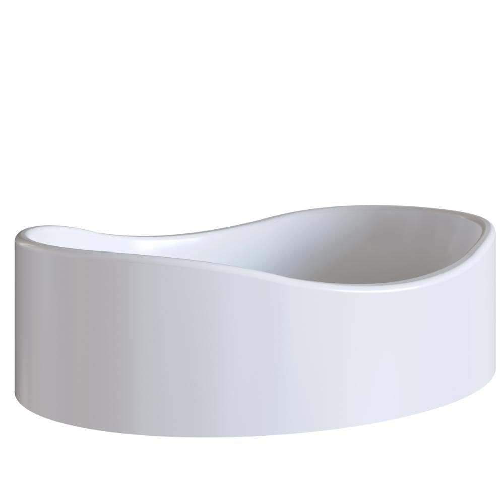 Cuba de Sobrepor Pia Apoio Oval Branca 43x32x12,5cm Banheiro