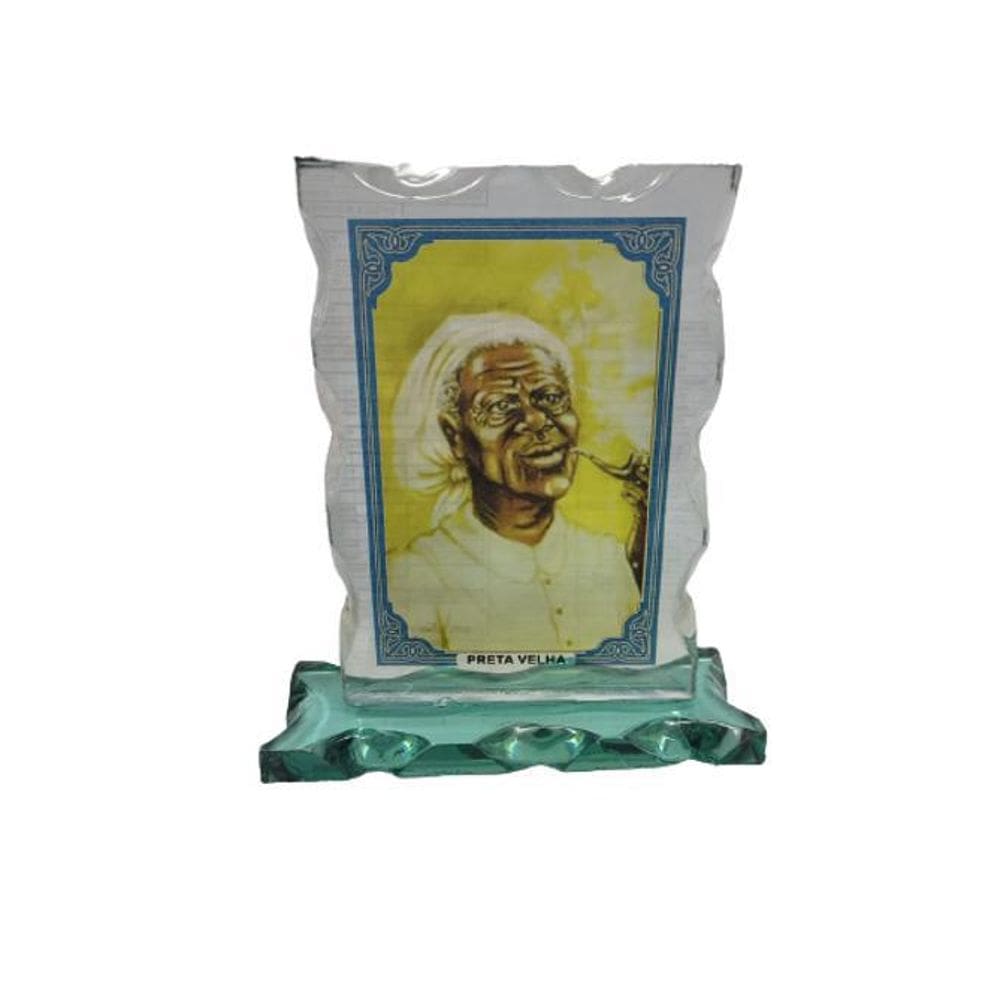 Quadros Decorativo Vidro 14,5X12Cm Preta Velha - Zp7