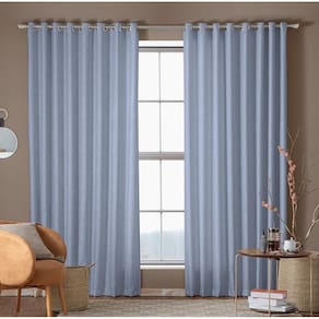 Cortina Em Tecido Jacquard Sala E Quarto 3,20M X 2,50M Cinza