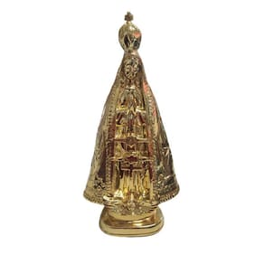 Linda Imagem Banhada De Nossa Senhora Aparecida 31Cm - Zp7
