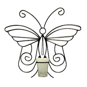 Arandela Borboleta 30 Cm Vela Branca Castiçal Candelabro
