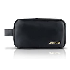 Necessaire Alça Lateral Masculina Preto/Marrom Jacki Design