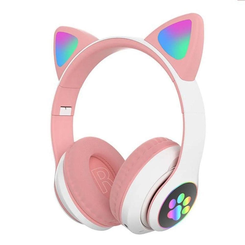 Fone Gato Fone De Ouvido Carinha Sem Fio Bluetooth Com Orelhas De Gato P33m