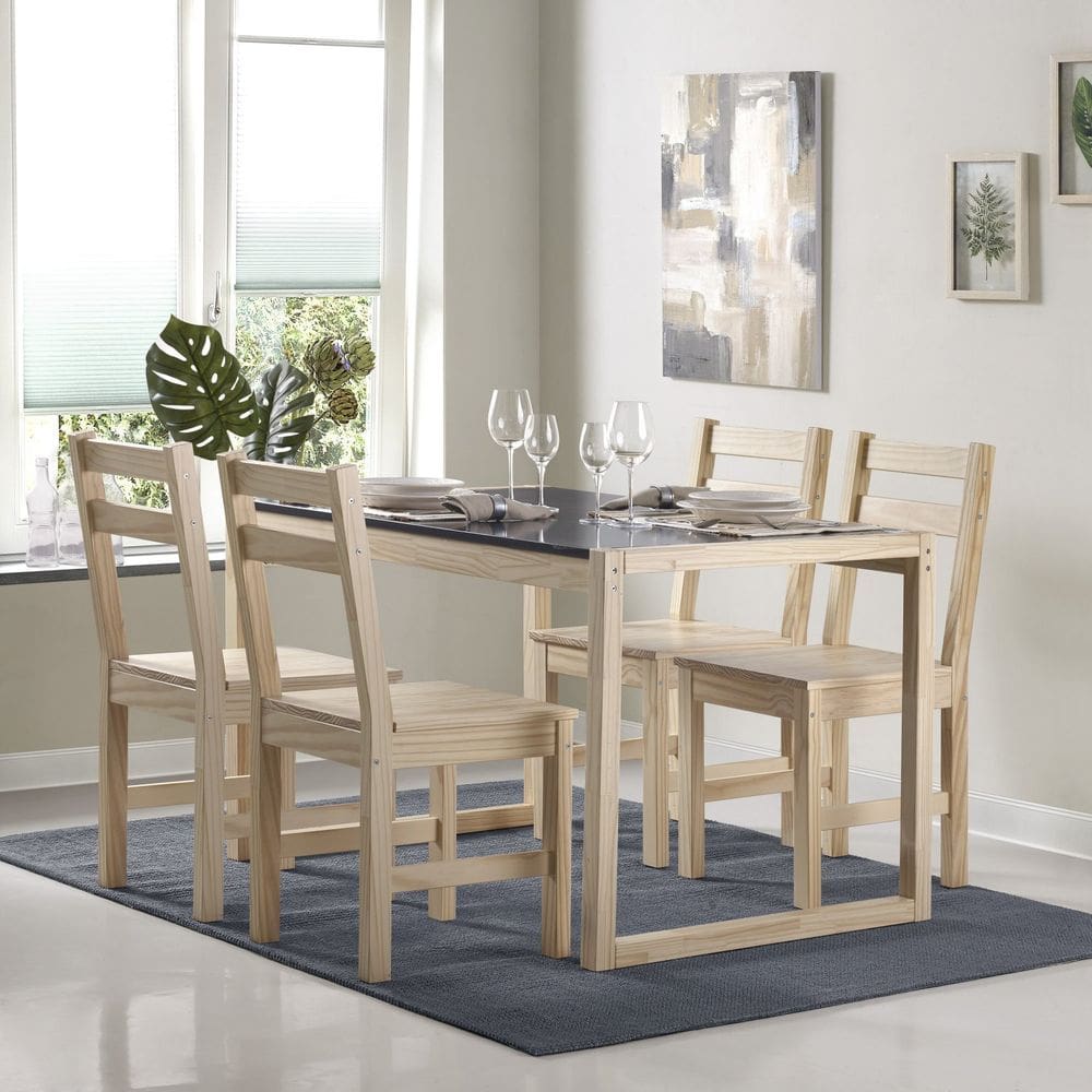 Mesa de Jantar 4 Cadeiras Madeira Maciça Guará CabeCasa MadeiraMadeira Natural