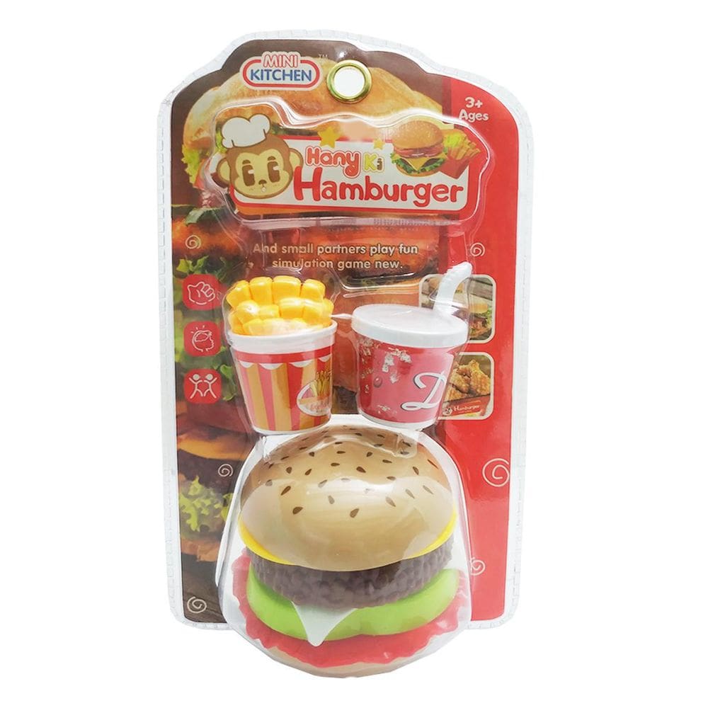Kit Lanchonete Hamburguer Infantil Brinquedo - Mini Kitchen