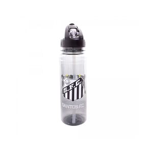 Garrafa Squeeze com Canudo Retrátil 700ml Santos FC