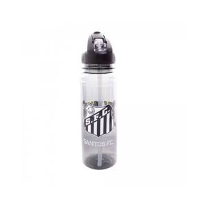 Garrafa Squeeze com Canudo Retrátil 700ml Santos FC