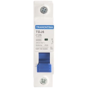 Minidisjuntor Tdj6ka 1 P 25 A Curva C Tramontina