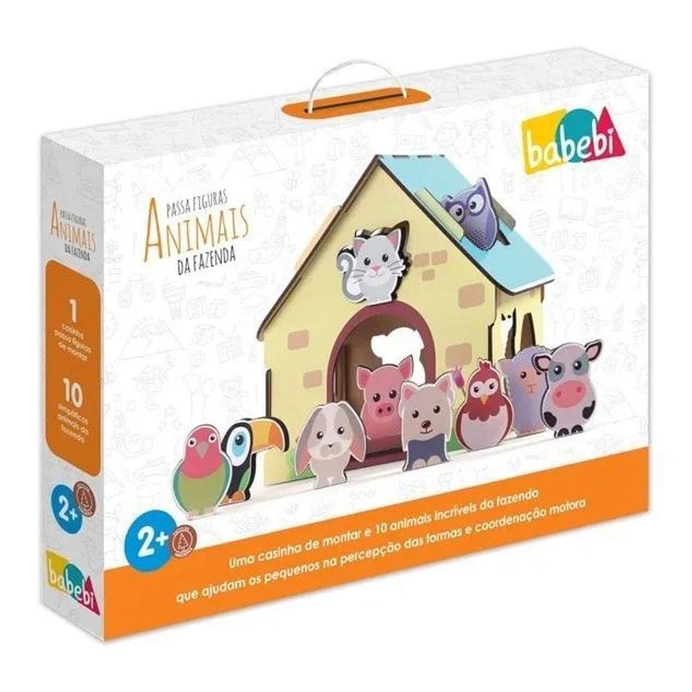 Casinha de Montar e 10 Animais | Coordenação Motora