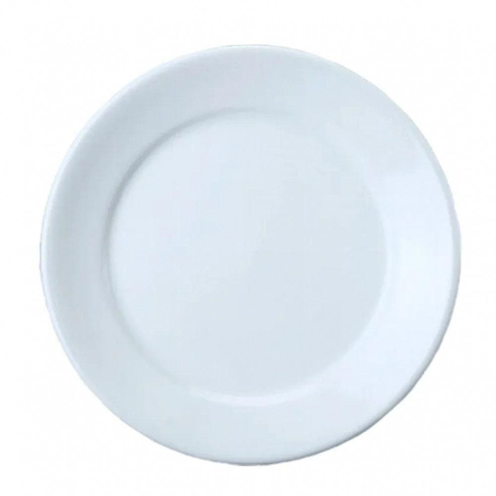 Jogo De 10 Pratos Rasos Jantar Porcelana 24,5 Cm Bar Hotel Germer
