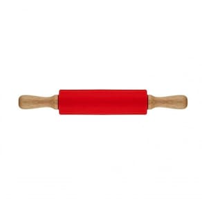 Rolo Para Massa 20cm Carol Fiorentino Vermelho - Yazi