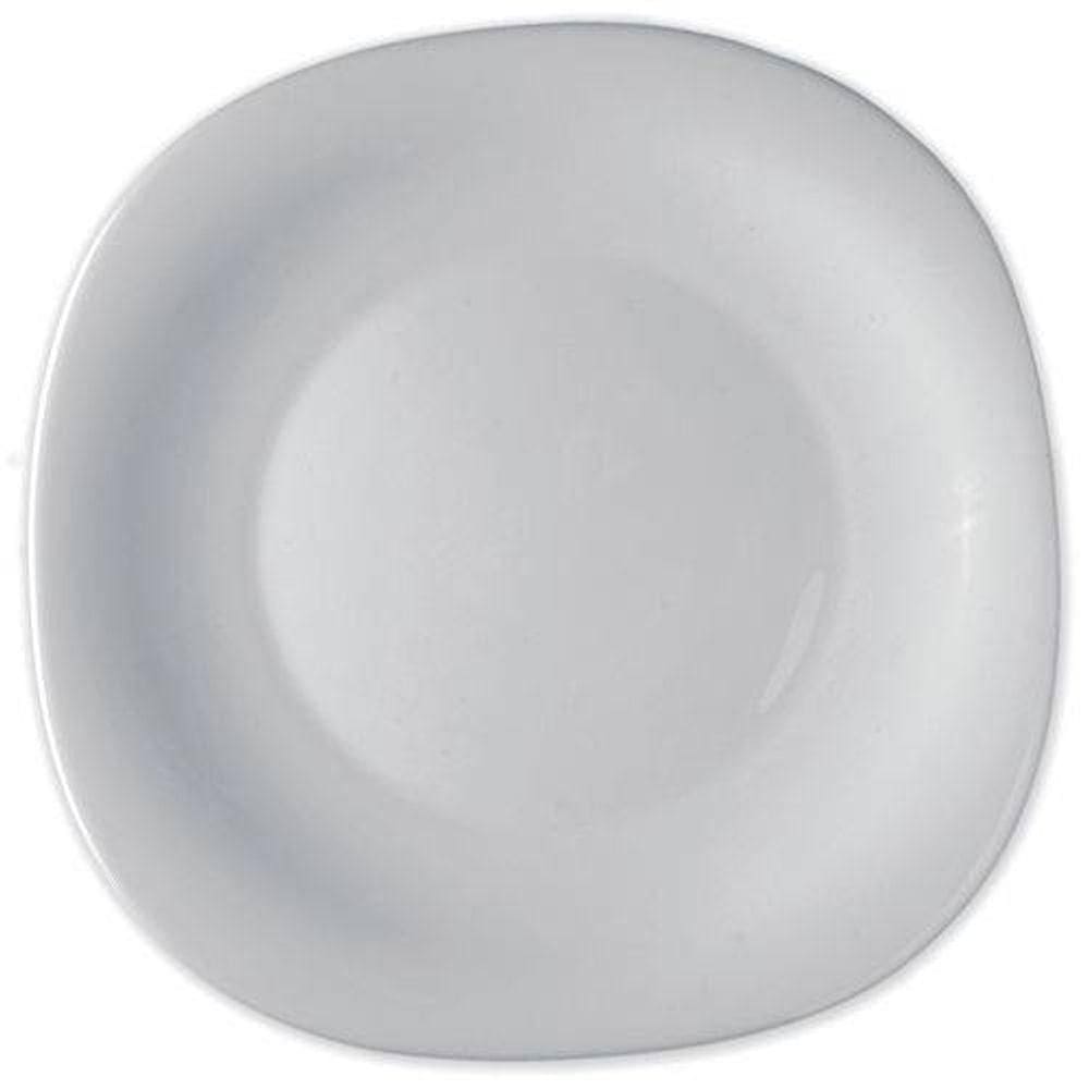 Jogo 4 Prato Sobremesa De Vidro Parma Bormioli Branco 20cm