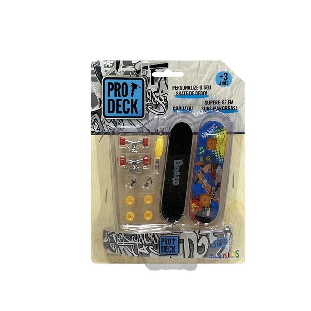 Skate de Dedo Multikids Prodeck com 1 Unidade e Acessórios