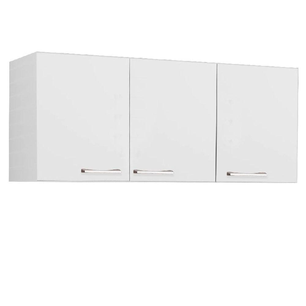 Armário Aéreo De Cozinha 3 Portas 120cm Carol Branco Rud Rack