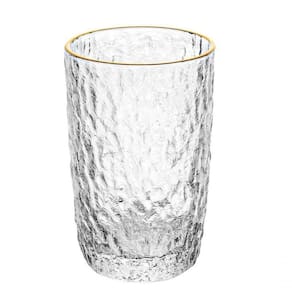 Jogo 2 Copo Cristal Martelado Fio De Ouro Petra 330ml - Lyor