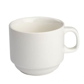Jogo 45 Xicara De Cha Empilhavel 200 Ml Porcelana Branca