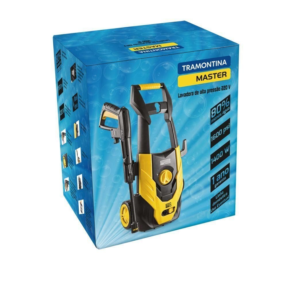 Lavadora De Alta Pressão 1400 W Mangueira Alta Pressão 3 M Jato Regulavel 1600 Psi 220V