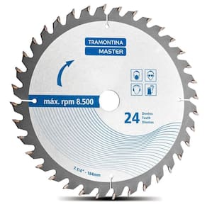 Disco De Corte 7.1-4" 24 Dentes Tramontina Para Serra Circular