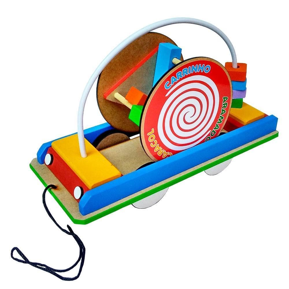 Carrinho Educativo Pedagógico Aramado Caracol Em Mdf
