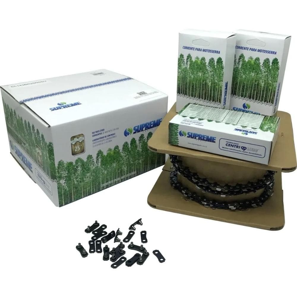 Corrente Motosserra .404 1,6mm Semiquadrada 1/4 186 dentes