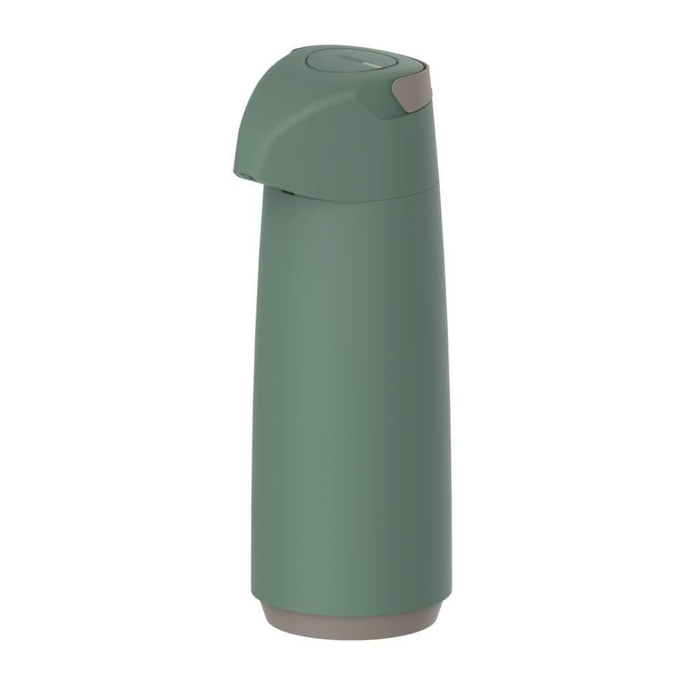 Garrafa Térmica Tramontina Exata Em Plástico Verde Com Ampola De Vidro 1,8 L