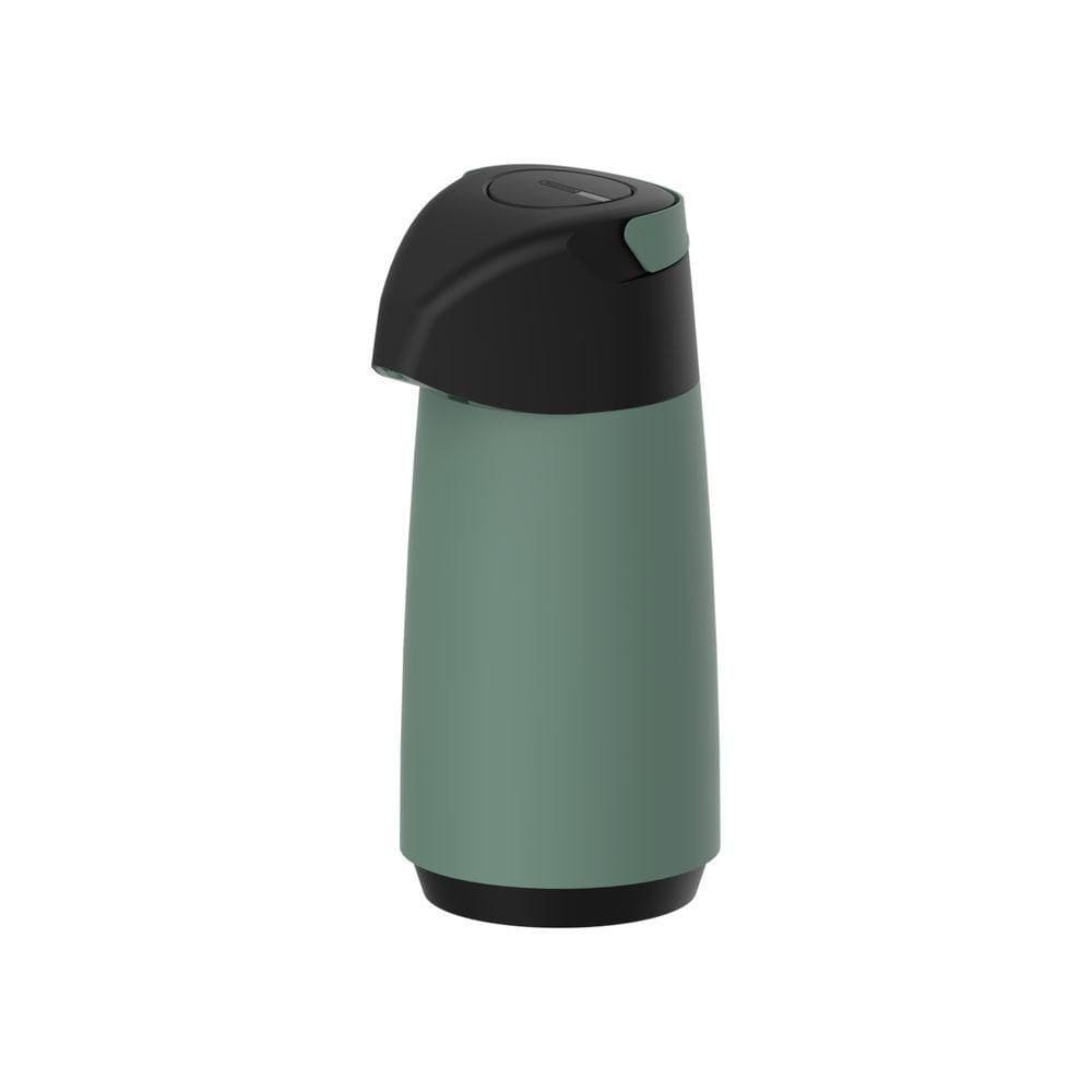 Garrafa Térmica Tramontina Exata Em Plástico Verde Com Ampola De Vidro 1 L