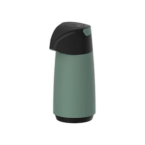 Garrafa Térmica Tramontina Exata Em Plástico Verde Com Ampola De Vidro 1 L