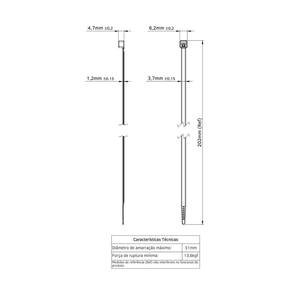 Abraçadeira De Nylon 202x3,7x1,5 Mm Tramontina Branca
