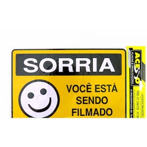Placa Sorria Você Está Sendo Filmado