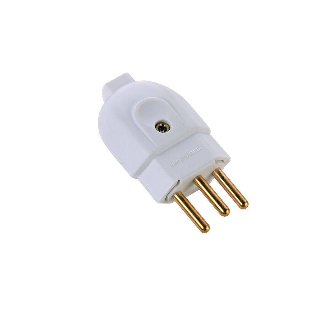 Plugue Macho 2p+t 20 A 250 V Tramontina Branco