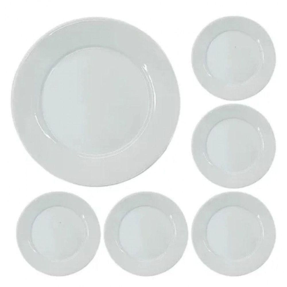 Jogo 20 Pratos Rasos Porcelana 24,5cm Bar Hotel Germer