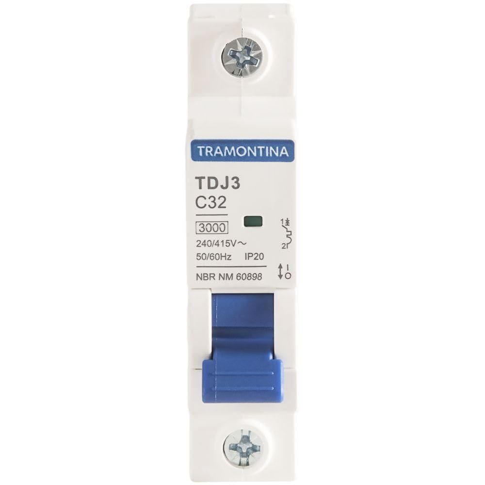 Minidisjuntor Tdj3ka 1 P 32 A Curva C Tramontina