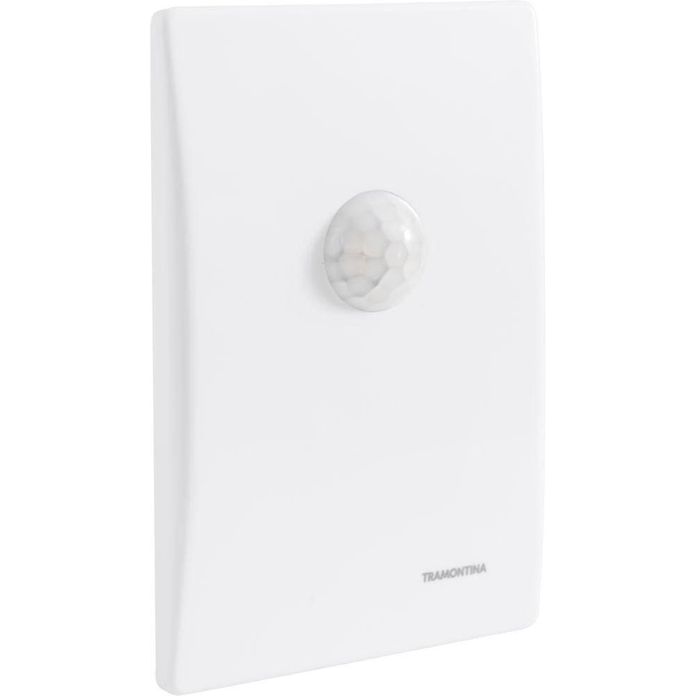 Sensor De Presença 120° De Embutir Em Parede Tramontina Bivolt Com Fotocélula Branco