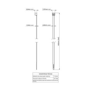 Abraçadeira De Nylon 398x4,8x1,5 Mm Tramontina Branca