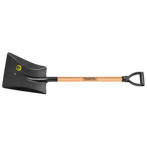 Pa Quadrada Tramontina 464-40 Em Aço Com Cabo De Madeira 71Cm Empunhadura Plastica Reta Ergonomica