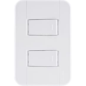 Conjunto 4x2 Com 2 Interruptores Simples 10 A 250 V Tramontina Tablet Branco