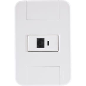 Conjunto 4x2 Com 1 Tomada Telefone Rj11 Tramontina Tablet Branco