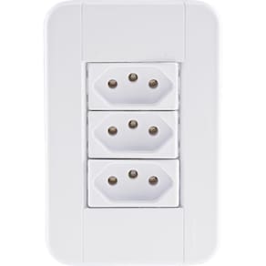 Conjunto 4x2 Com 3 Tomadas 2p+t 10 A 250 V Tramontina Tablet Branco