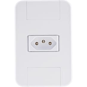 Conjunto 4x2 Com 1 Tomada 2p T 10 A 250 V Tramontina Tablet Branco 120 Unidades