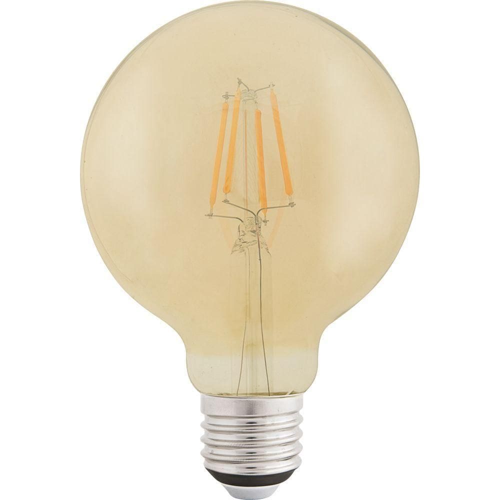 Lâmpada Led De Filamento Tramontina G125 4 W 2200 K Luz Amarela Em Vidro âmbar