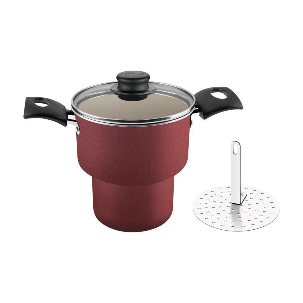 Cuscuzeira De Aluminio Com Revestimento Interno De Antiaderente 14cm